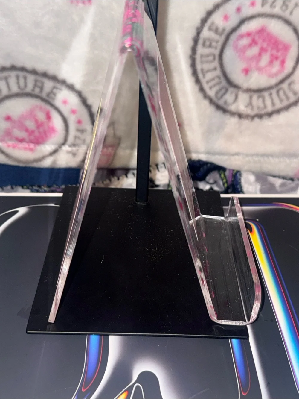 Juicy Couture Home Pink Cherry Tablet & Cookbook Holder Acrylic Recipe Stand